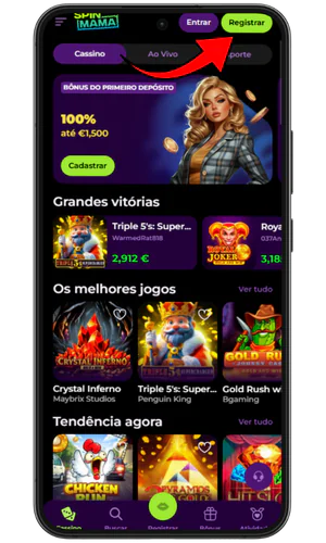 Botão de Registo Spinmama