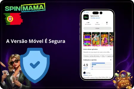 Spinmama app no telemóvel é idêntica