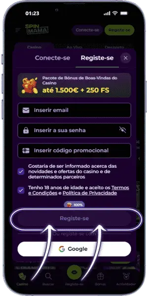 Spinmama Confirmar regras e concluir